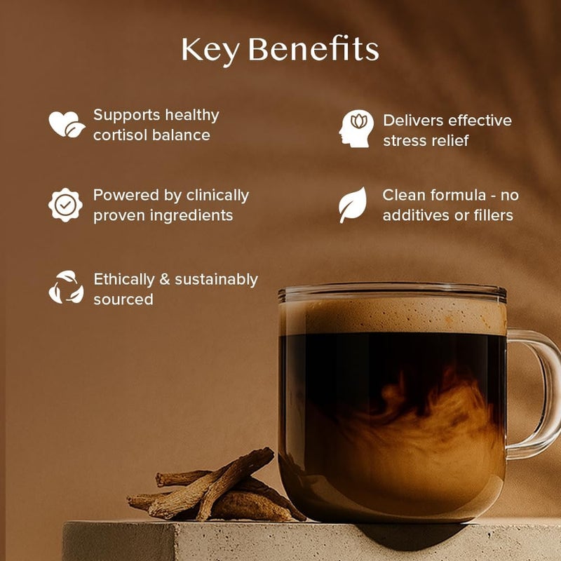VAHDAM Ashwagandha Coffee with Turmeric, Lion’s Mane & Chaga Mushroom - 40 Servings - Image 3